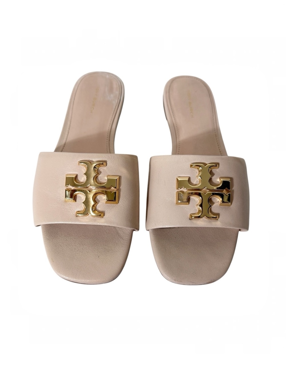 Tory Burch Womens Eleanor Rose Pink Quiet Luxury  Old Money Slide Sandals Size 7